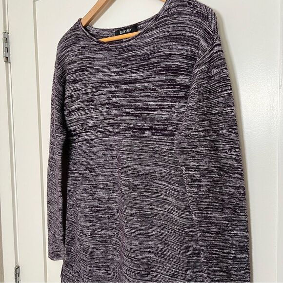 Ellen Tracy Sweater Top Womens Medium Purple Knit Long Sleeve Boat Neck Pullover - Picture 4 of 12